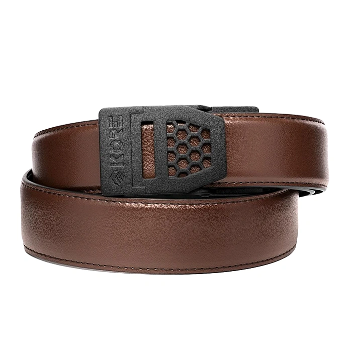 Kore Essentials Leather Gun Belt X6 brown gun belt (X6B-GUNBRN), image 1 of 2