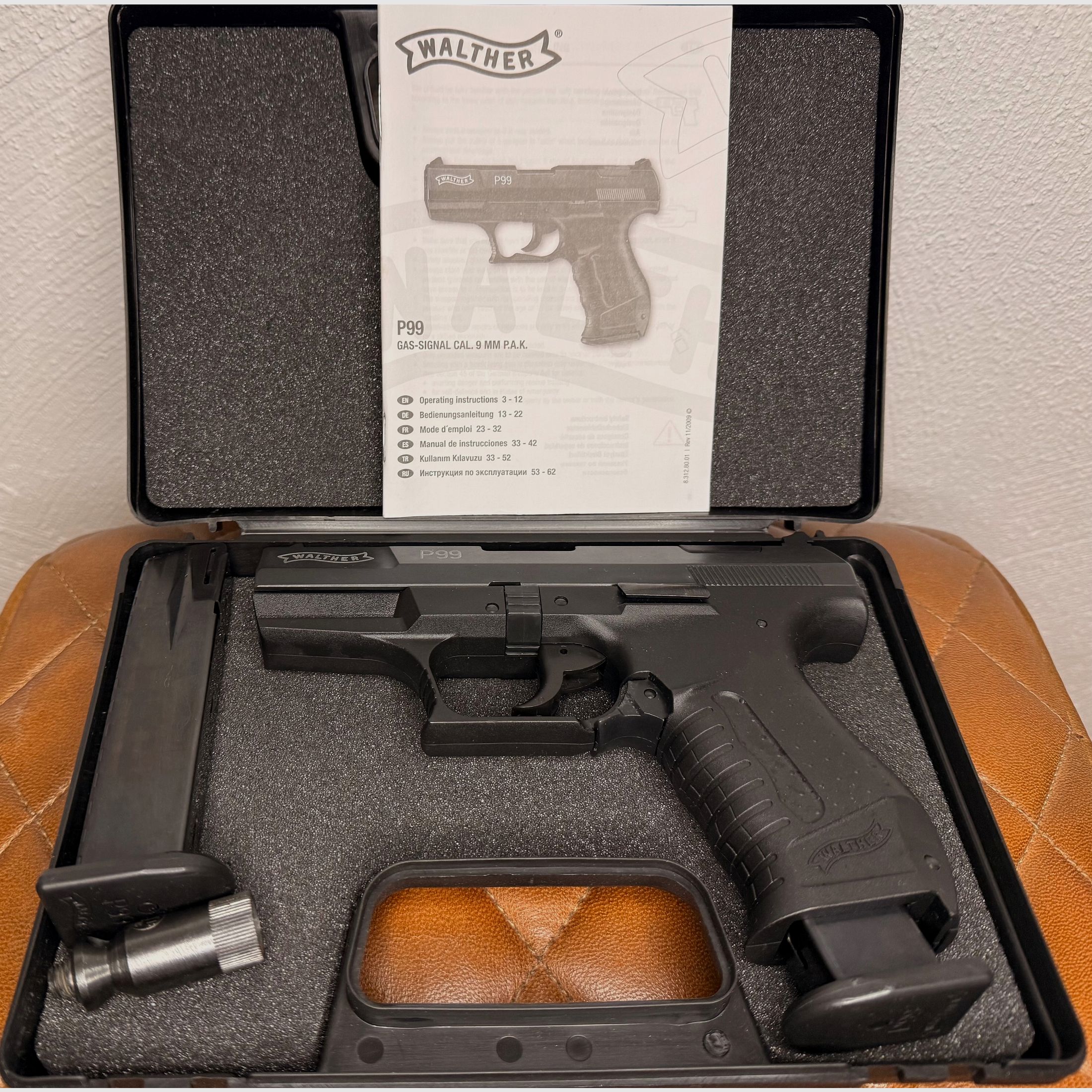 Walther P99 mit zwei Magazinen und Koffer PAK