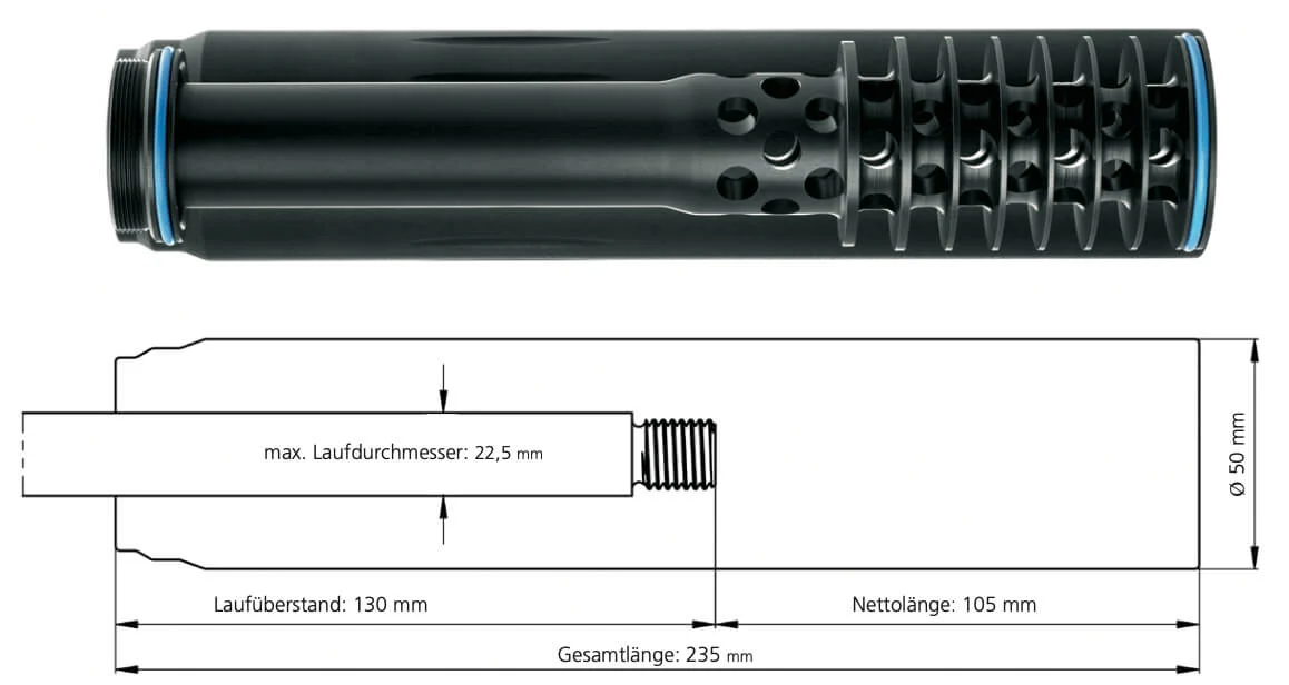 moderator dźwięku SOB2 5/8-24 6,5 Recknagel ERA?SILENCER (cywilny)