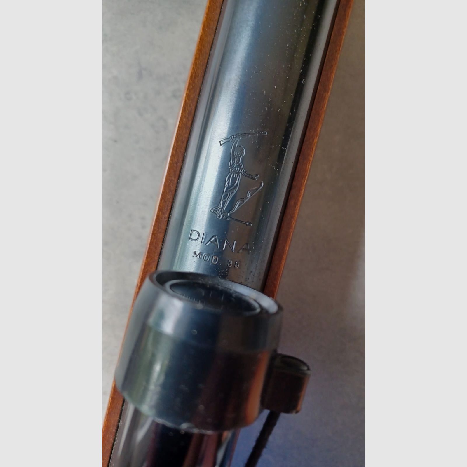 DIANA fucile ad aria compressa modello 35, anno 08/1982, cannocchiale Bushnell 3X-7X Custom.22