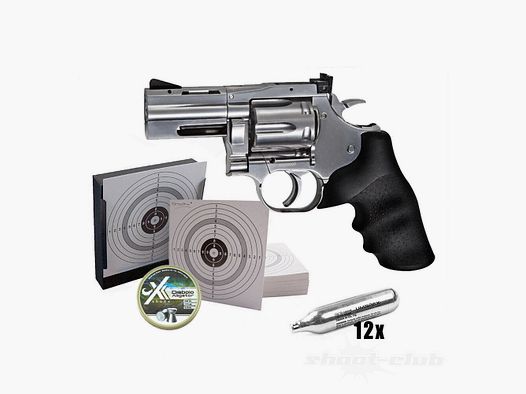 ASG	 Dan Wesson 715, 2,5 Zoll 4,5mm Diabolo Silber Set