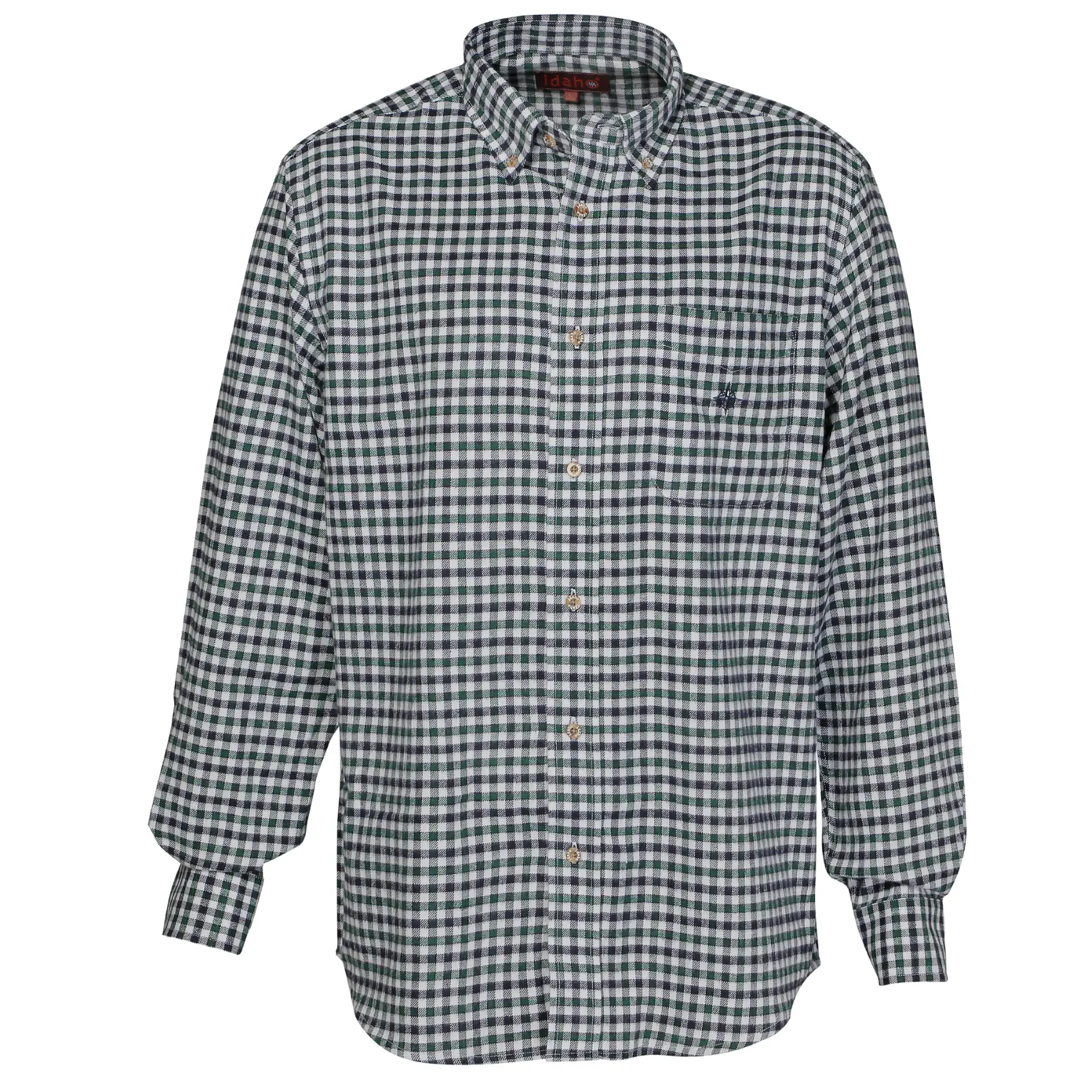 Idaho Flanellhemd (Blau-Grün kariert)