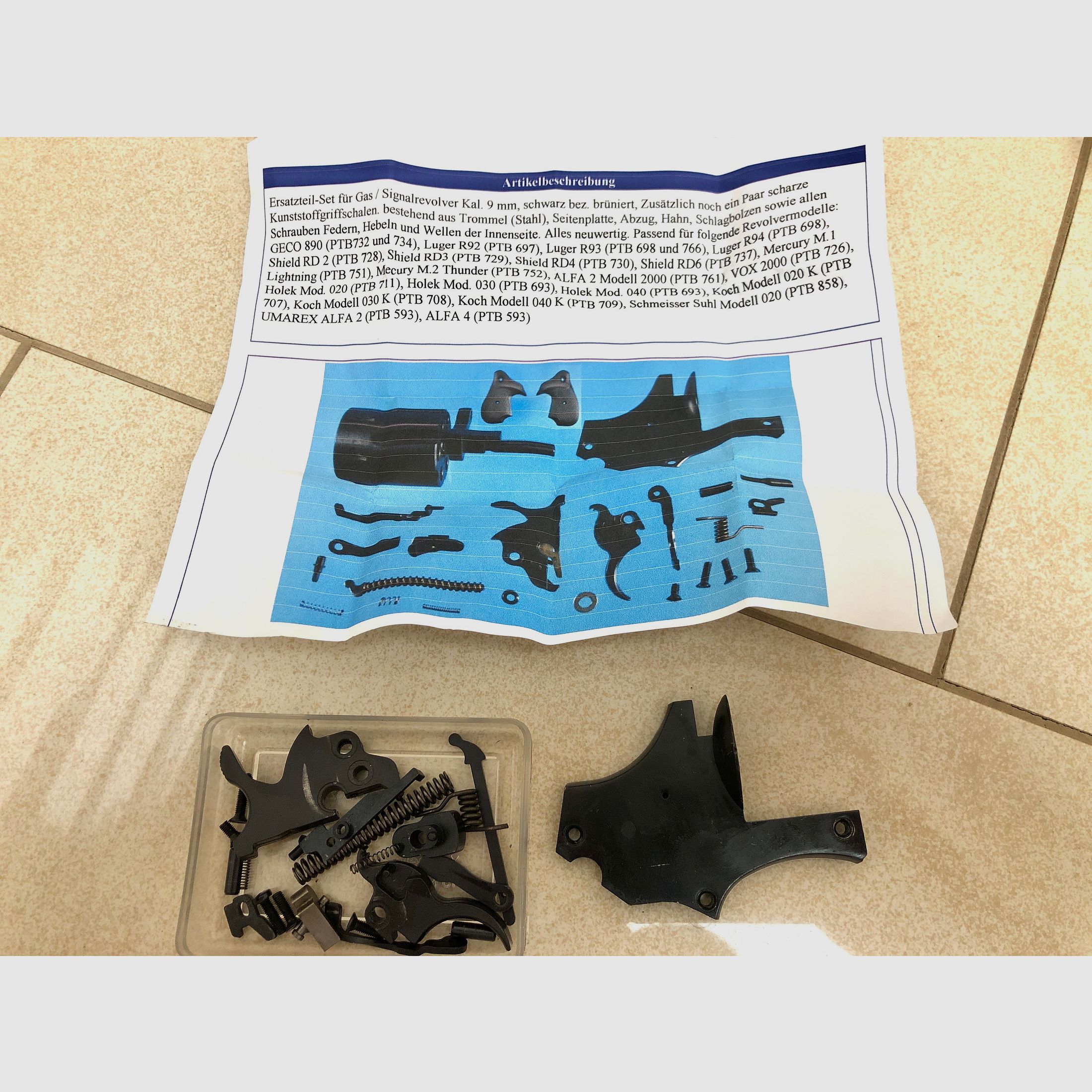 ••• #1 Ersatzteile - Reparatur-Konvolut für Schreckschusswaffen •••