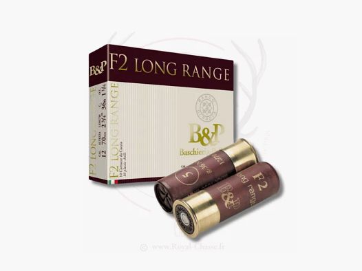 25 patronen F2 Long Range kal.12 36G BJ B&P