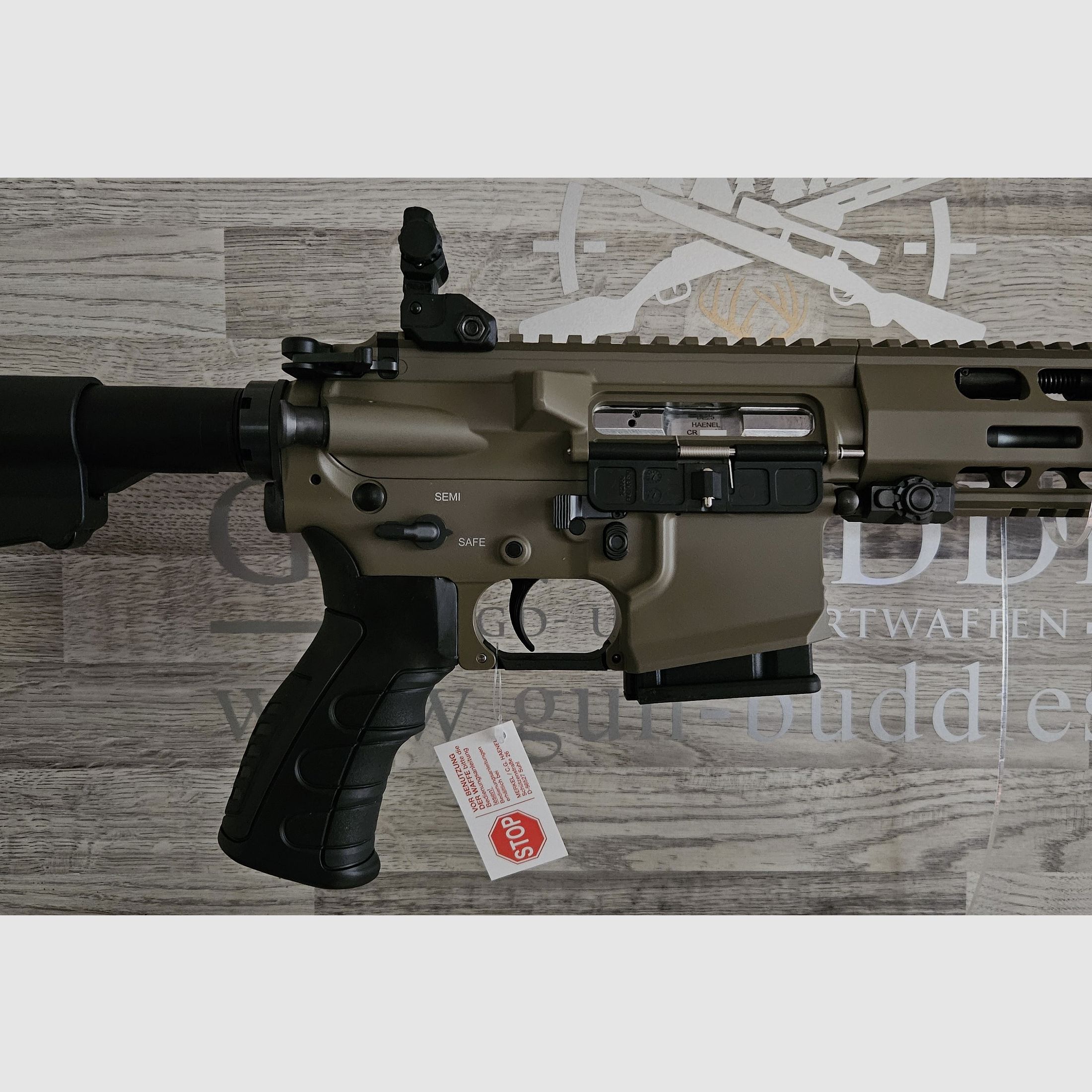 HAENEL CR223 oliv - 16,65" 42cm Lauf - Matchabzug - langer M-LOK Handschutz - Neuware vom Fachhandel -