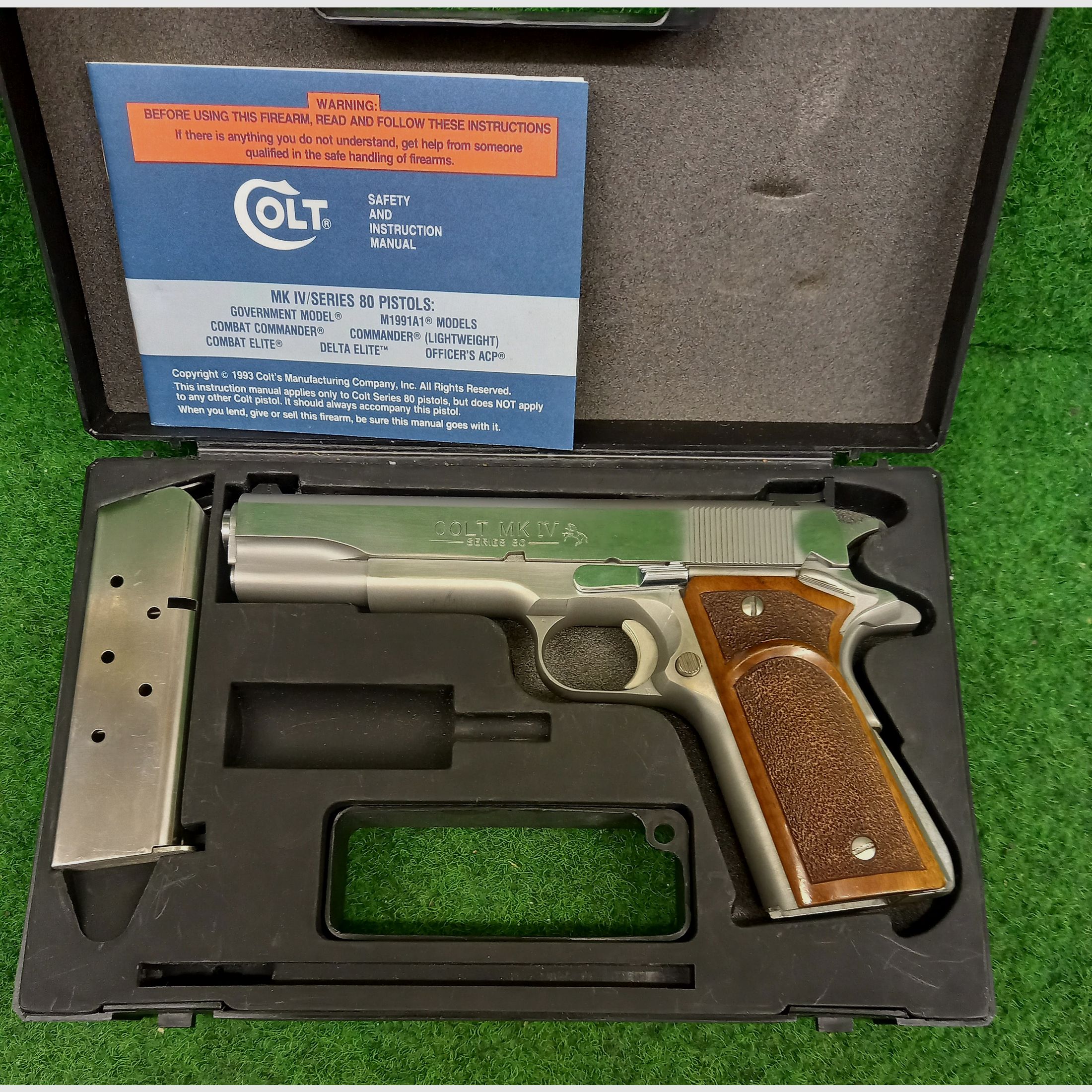 Colt Government MKIV in stainless steel, caliber .45 ACP