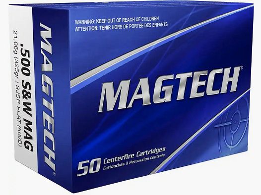 .500 S&W Teilmantel Flachkopf 21,0g/325grs. Magtech