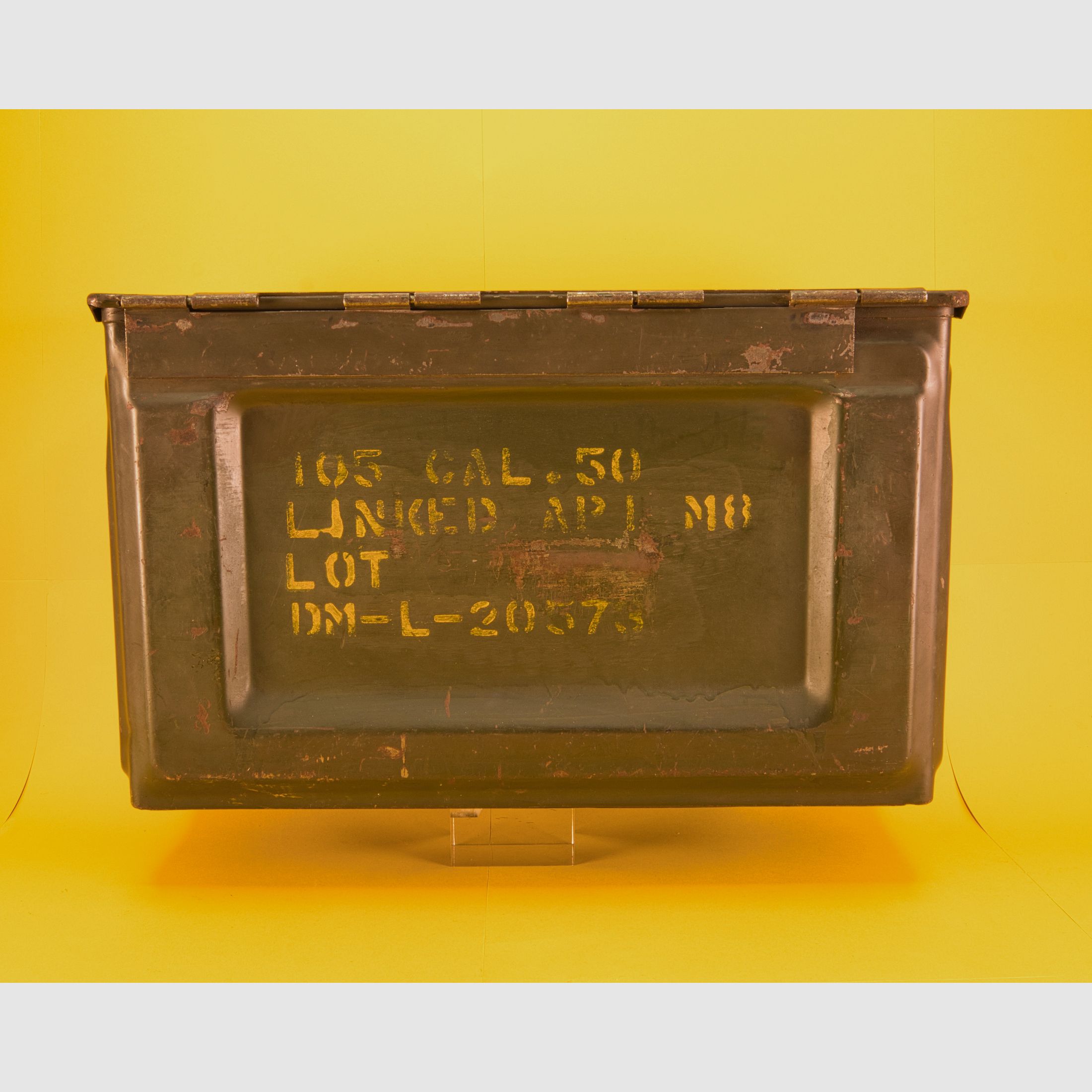 Original US Army M2 munitiekist voor Cal.50 van United / ca. bouwjaar 1942-1960 Een must have voor reenactment en voor elke Willys Jeep eigenaar, afbeelding 1 van 8