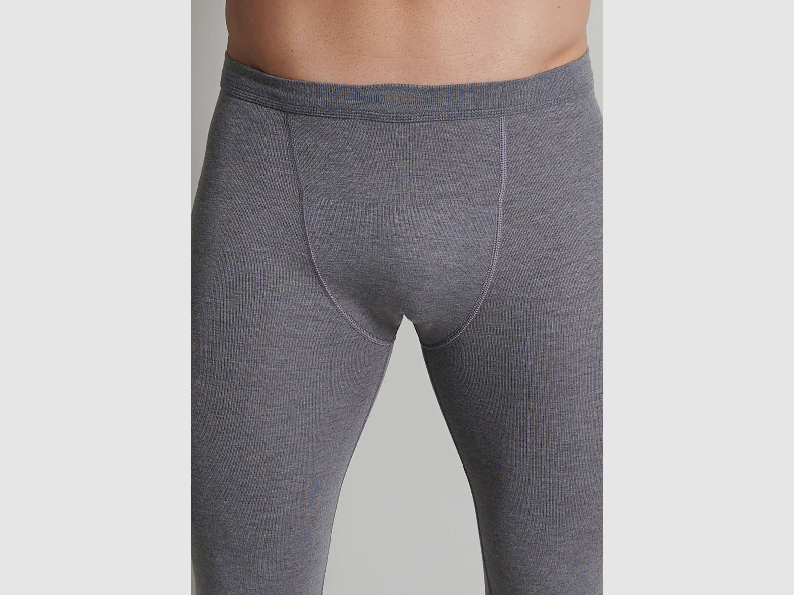 CECEBA Thermo Sport Unterhose Long Grau Dunkel Melange