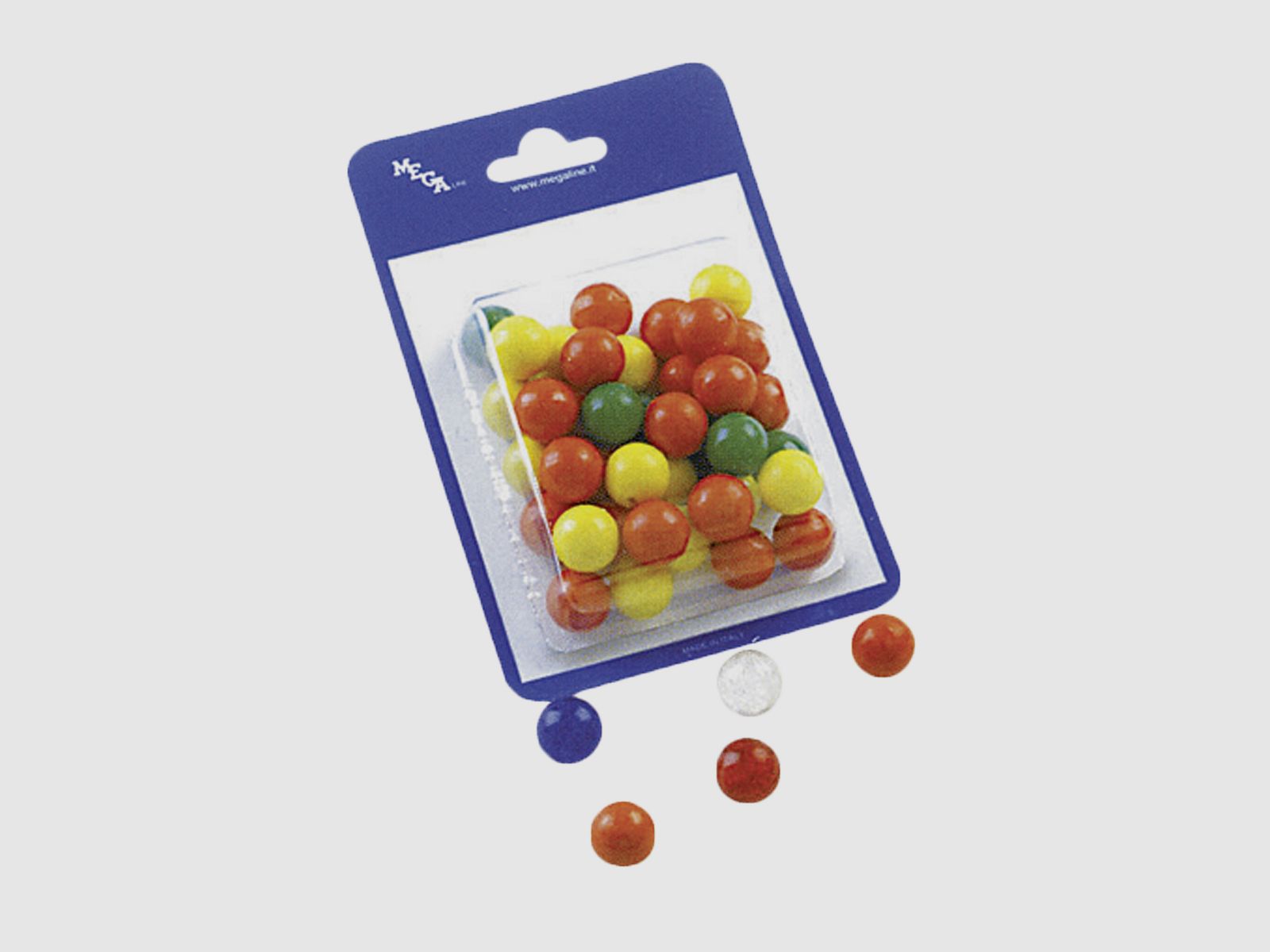Megaline Kunststoffkugeln 17mm - für Zwille/bunt/a40
