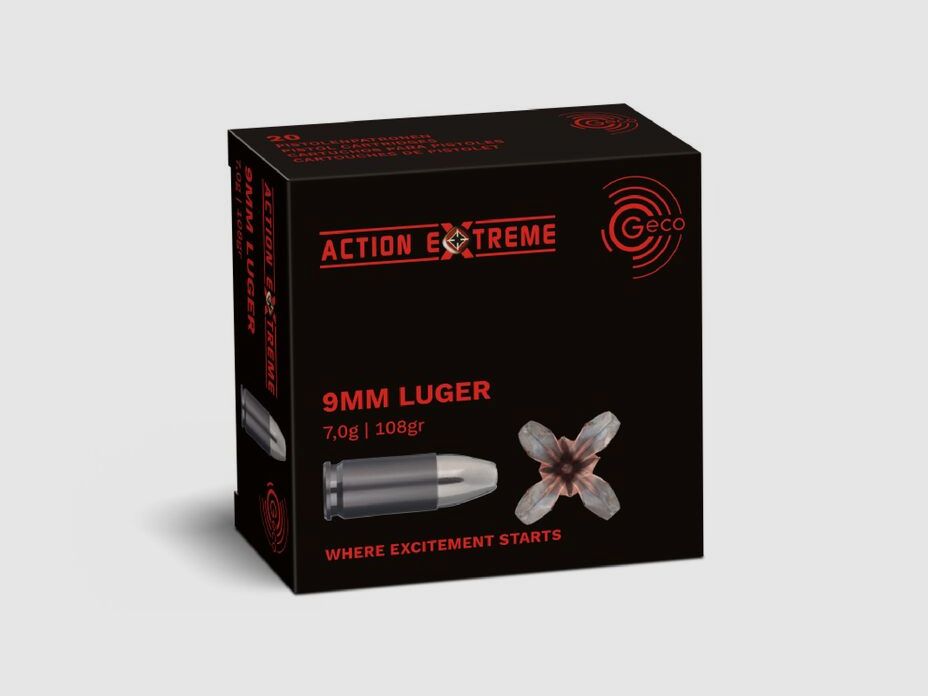 Geco 9mm Luger Acción Extrema 20 Disparos