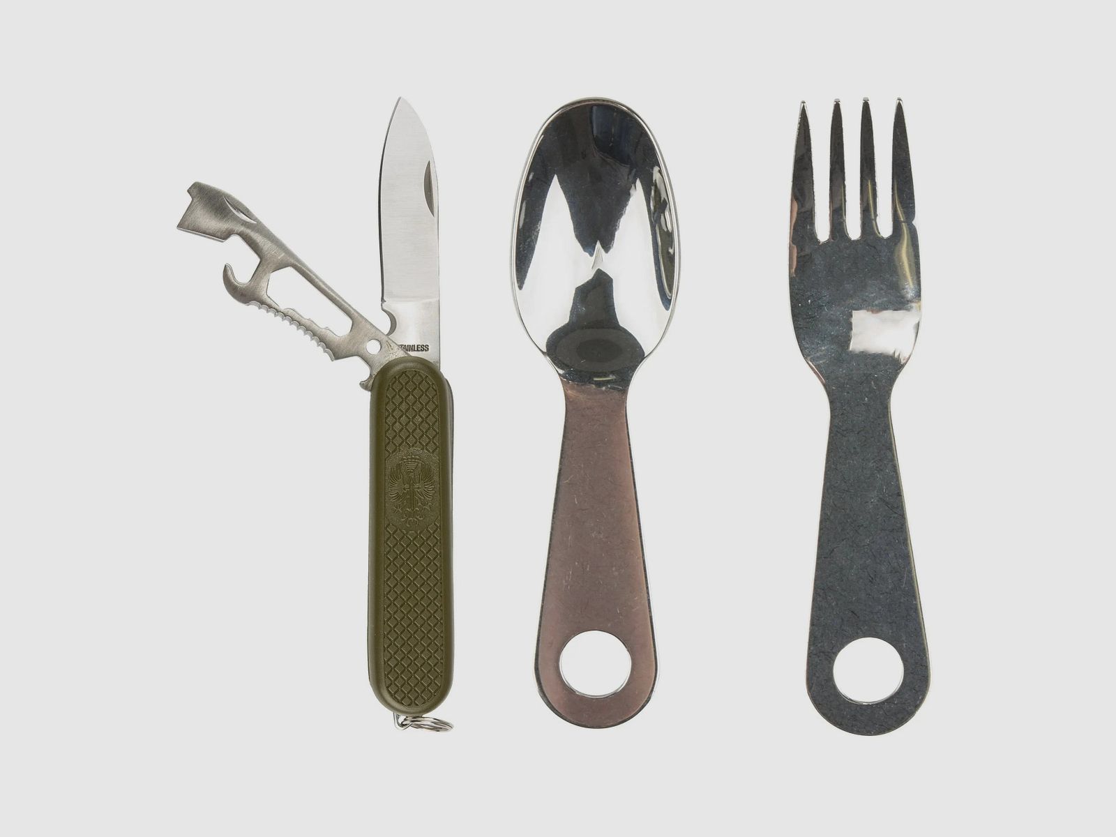 Mil-Tec Outdoor Essbesteck-Set mit Taschenmesser