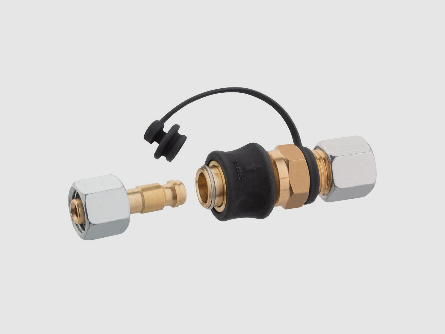 Steckkupplung Set Typ SKU-QR, G 1/4 LH-KN x SKU und STN x G1/4LH-ÜM 90°, Bild 5 von 6
