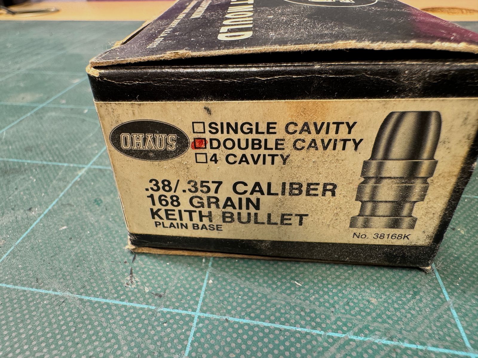 Dual Giesskokille OHAUS Bullet Mould caliber 357/ 38 168gr. Nr.38168K