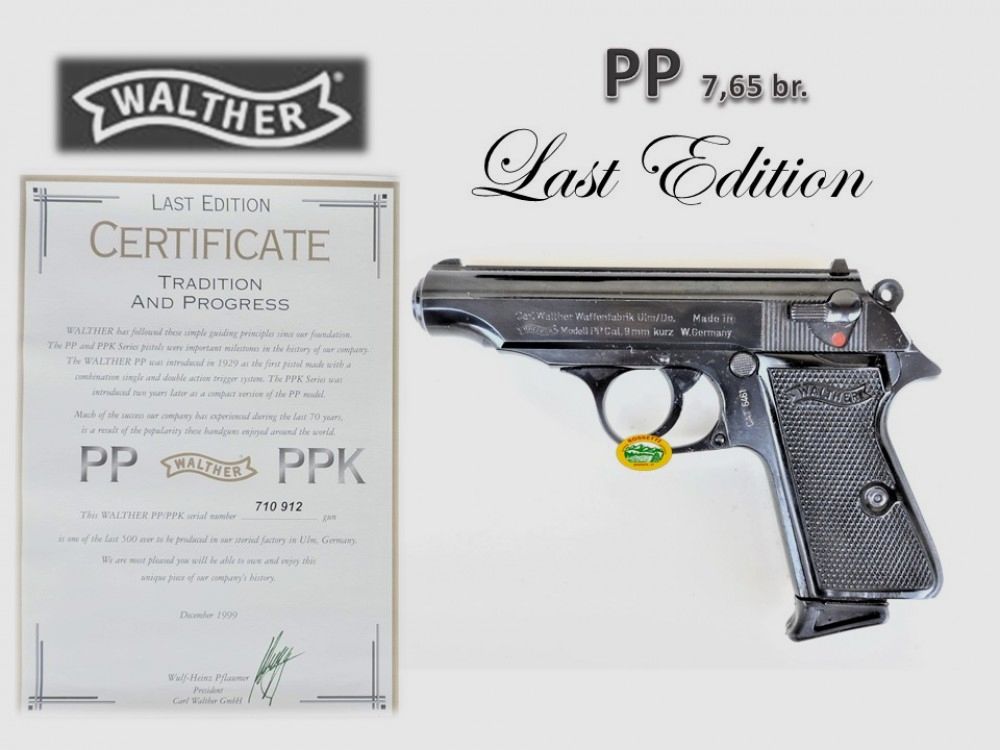 WALTHER PP LAST EDITION gebraucht Kal.9 kurz R.14874, Bild 1 von 2