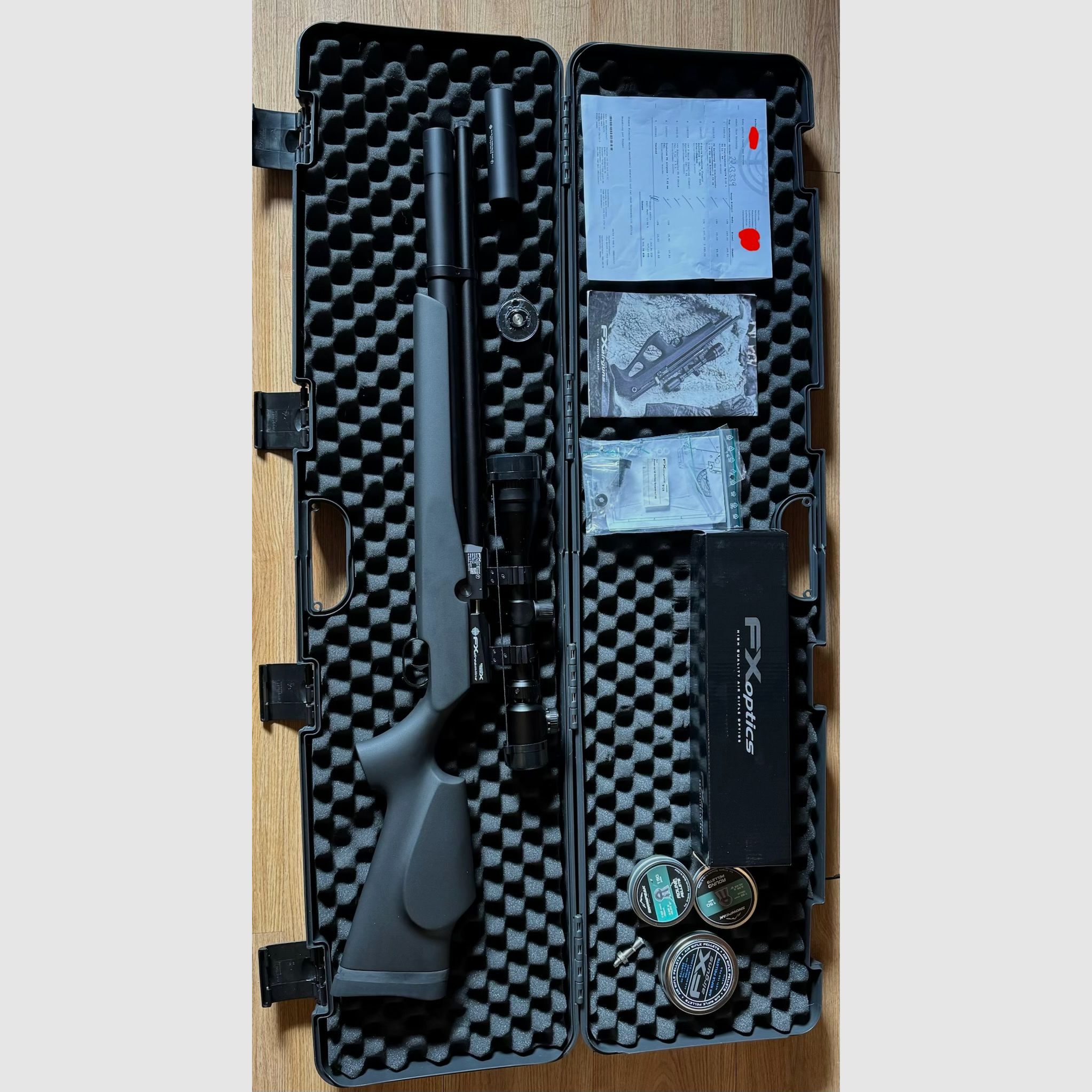 FX Airguns Dreamline 7.62 Classic Synthetic PCP Air Rifle incl. scope, silencer, F mark and accessories