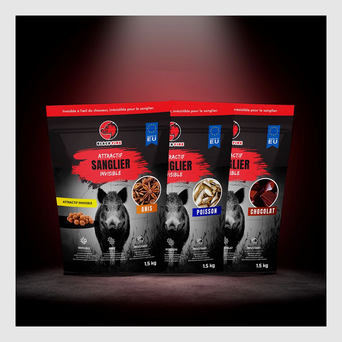Aroma Bag 1.5 kg Invisible Black Fire – Flavors: Fish, image 2 of 5