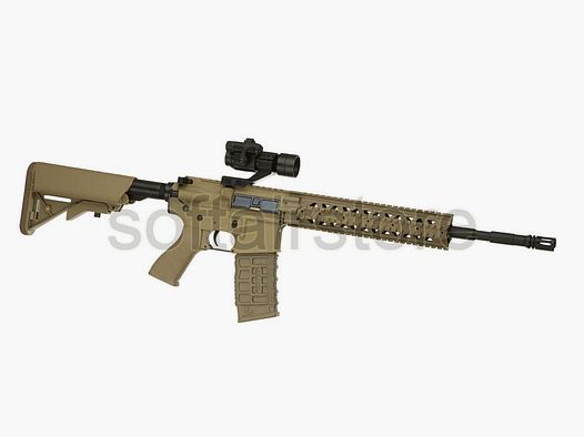 G&G CM16 R8 Airsoft mit Red Dot - max 0,5 Joule in desert