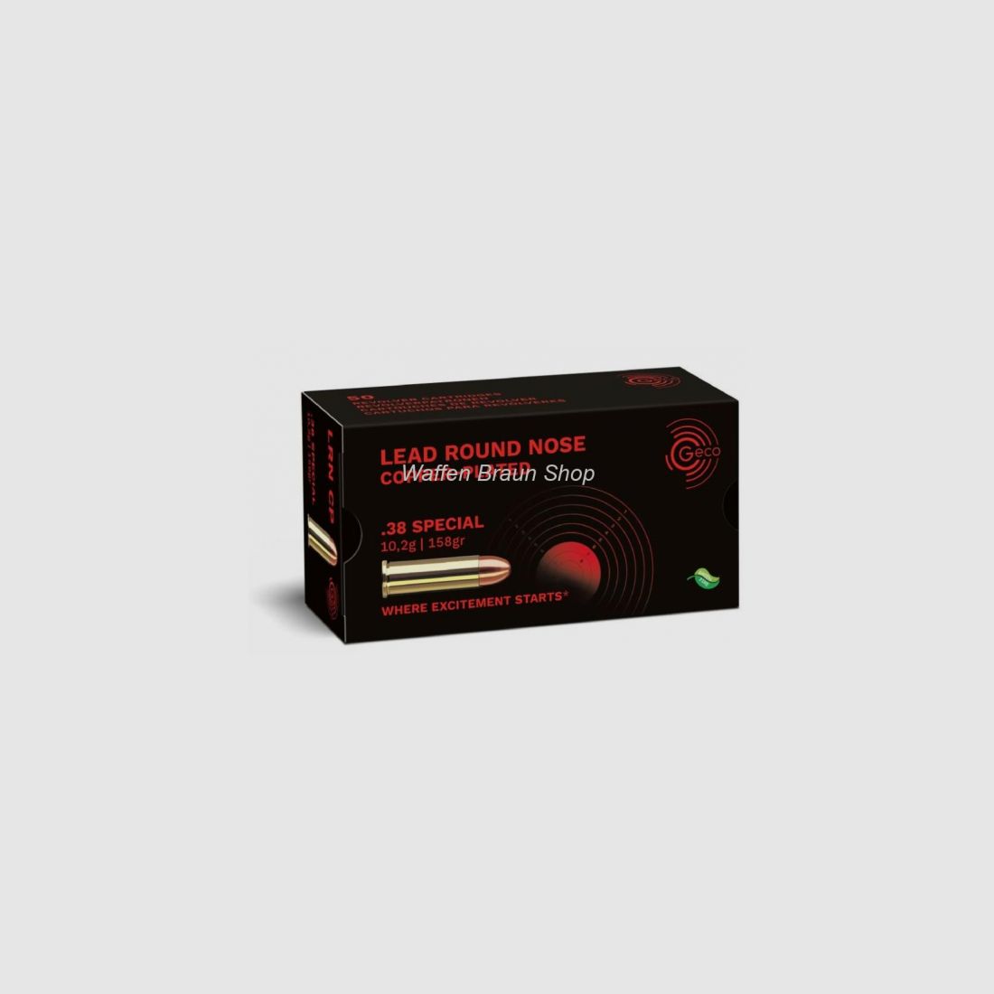 Geco Patronen .38 Spezial 10,2g/158gr CLRN SX 50 STK