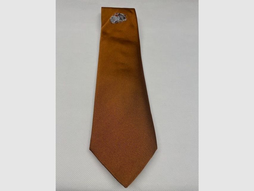 Seidenkrawatte in Orange mit Rebhühner