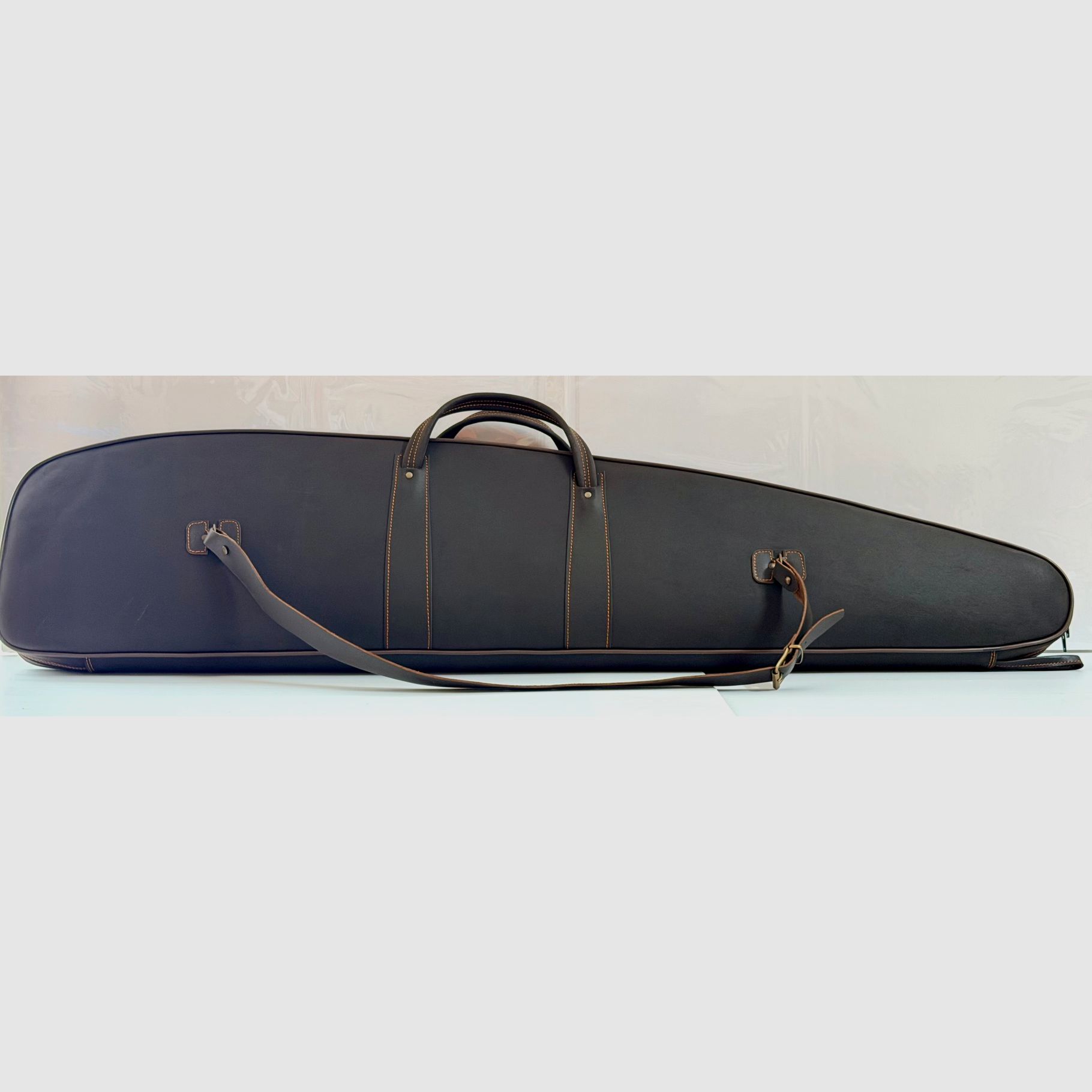 Futaille pour fusil avec lunette 125 cm rembourrée en cuir suédé El Corzo, image 2 sur 6