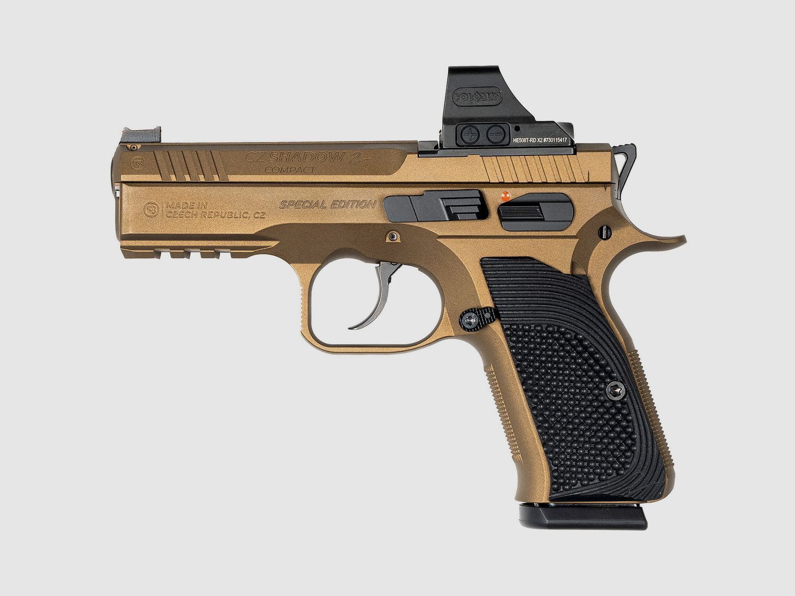 CZ Shadow 2 Compact Bronze OR Holosun pistola semiautomatica cal. 9 mm Luger, immagine 1 di 2