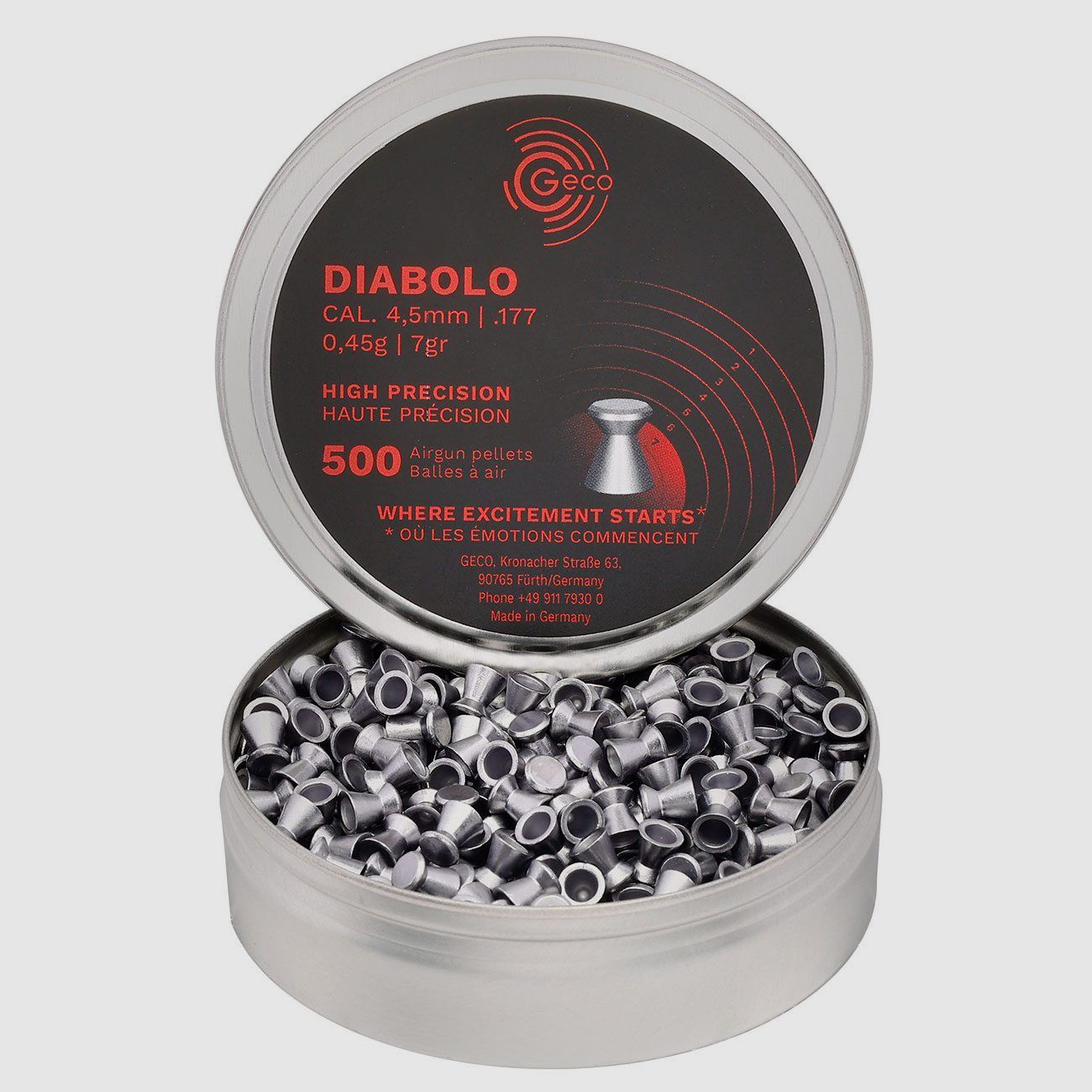 GECO Diabolo Basic Diabolos, Kaliber 4,5 mm 0,45g, Bild 1 von 2