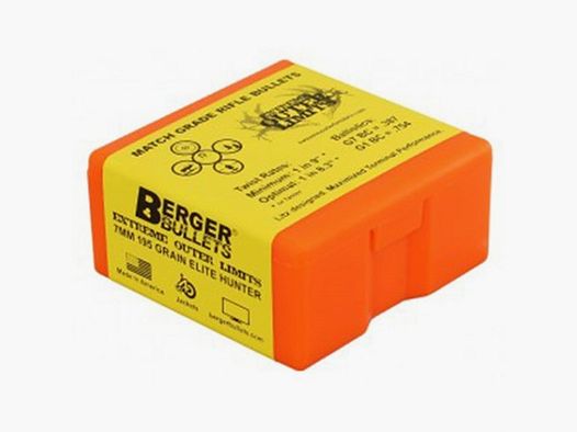 BERGER BULLETS 7MM (0.284″) 195GR HYBRID BOAT TAIL 100/BOX