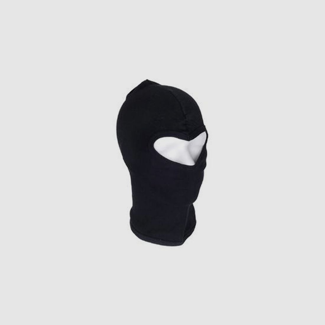 Sturmmaske / Balaclava / Sturmhaube - 1 Loch - dünn - Baumwolle - Schwarz