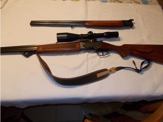 Bockbüchsflinte mit Wechsellauf von Brünner mit Zf