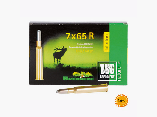 Brenneke 7x65 R 128GR TUG nature+ 20 cartuchos