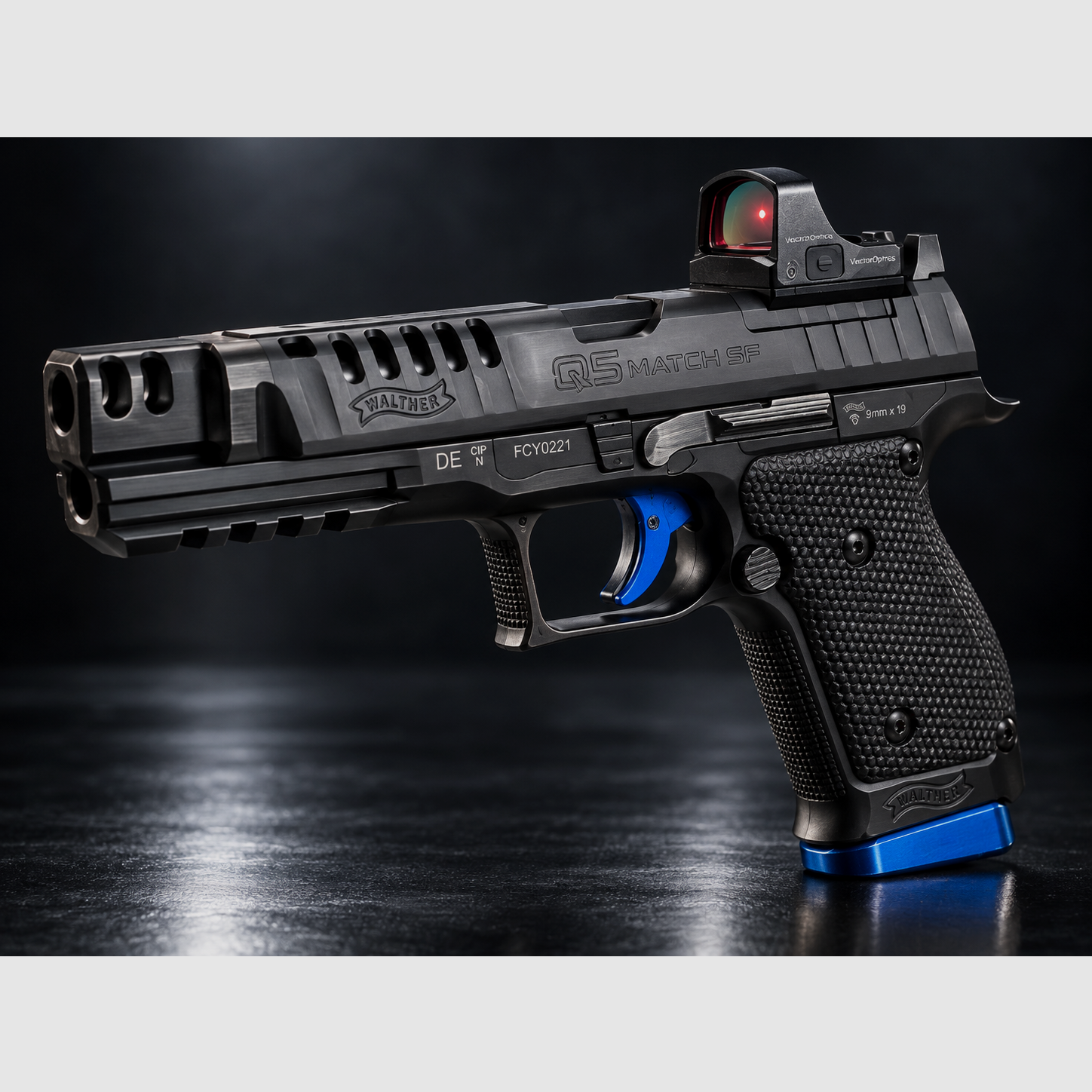 Walther Q5 Match Steel Frame 9mm | Vector Optics Red Dot | Zubehörpaket, Bild 1 von 5