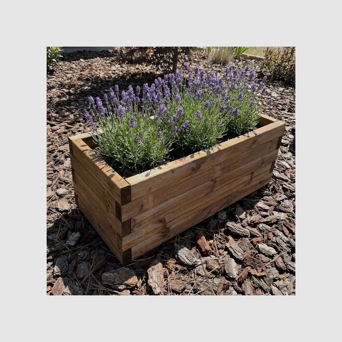 Bac à fleurs rectangulaire bois autoclave 80x40xH33cm Bois autoclave, image 6 sur 12