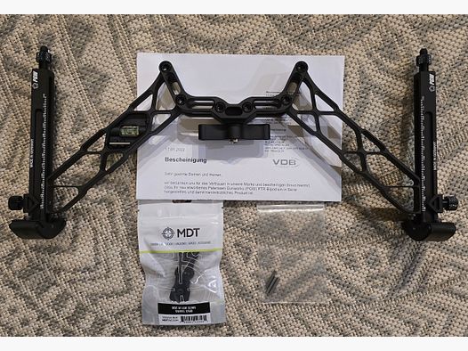 Peterssen Gunworks (PGW) bipod FTR, as new including MDT. MLOK adapter