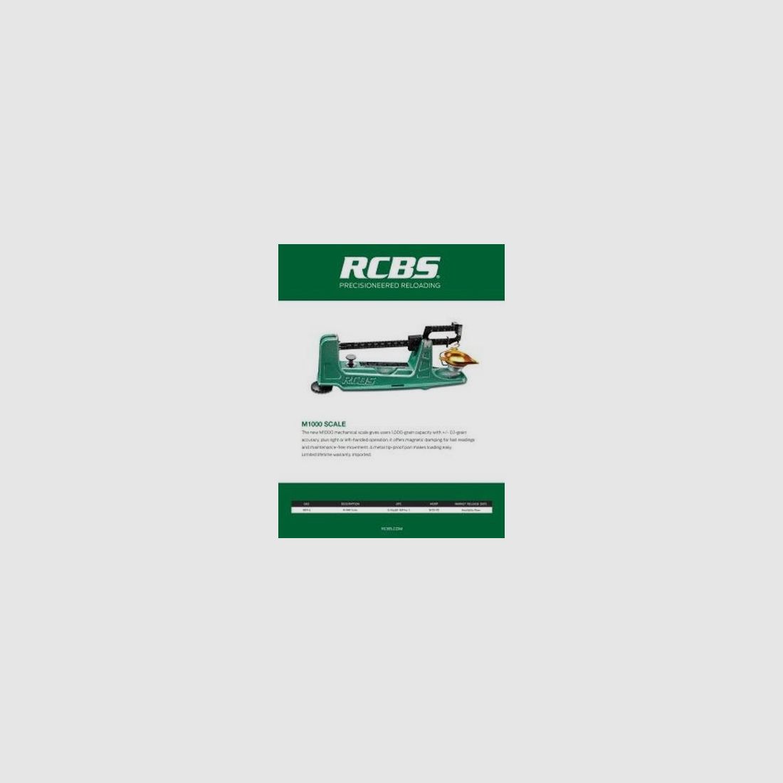 RCBS MECHANISCHE WAAGE M1000, Bild 2 von 2