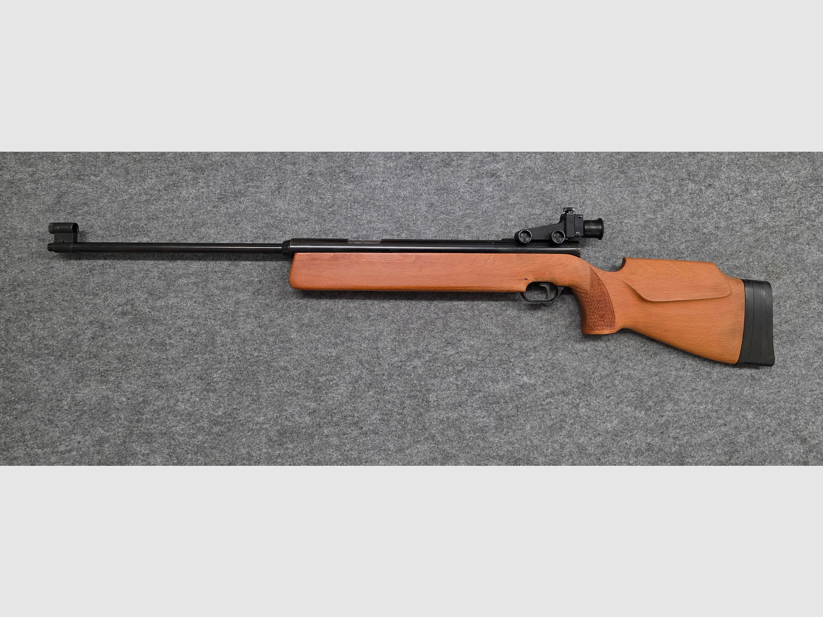 Im seltenen Holzschaft Monte Carlo Haenel Seitenspanner Mod. 312  mit Diopter im  guten Zustand cal. 4,5mm Diabolo