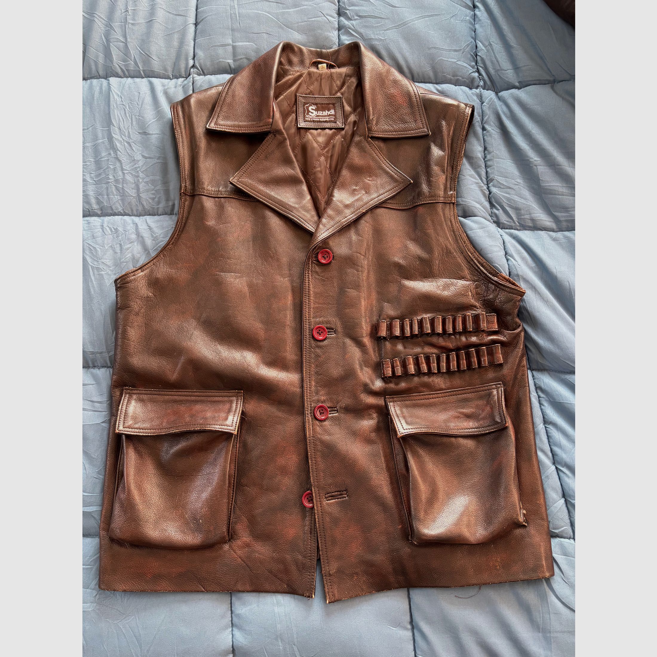 Gilet in pelle Sean Connery Allan Quatermain Safari Weste