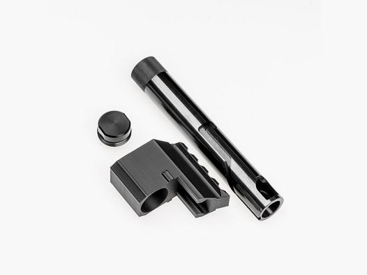 BUNDLE | CANNA DI REGOLAZIONE IN ACCIAIO - Corto + Copertura + Cappuccio di espansione | KIT Co² | Pistola FSC | 60J+