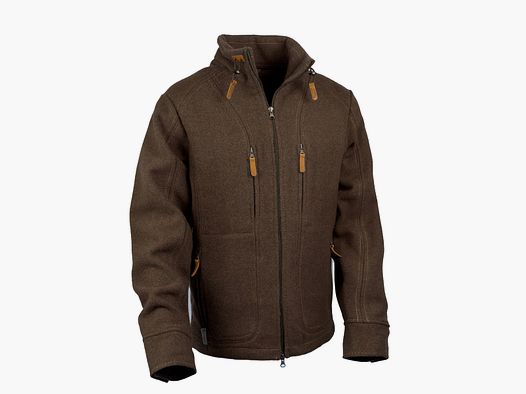 Soft woolen loden jacket "Kragenhuber", brown