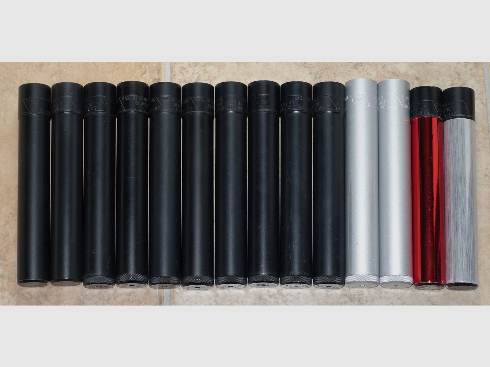 Steyr patronen 14 stuks + vuladapter, Steyr CO2 aansluiting, veer en ontluchtingsschroef