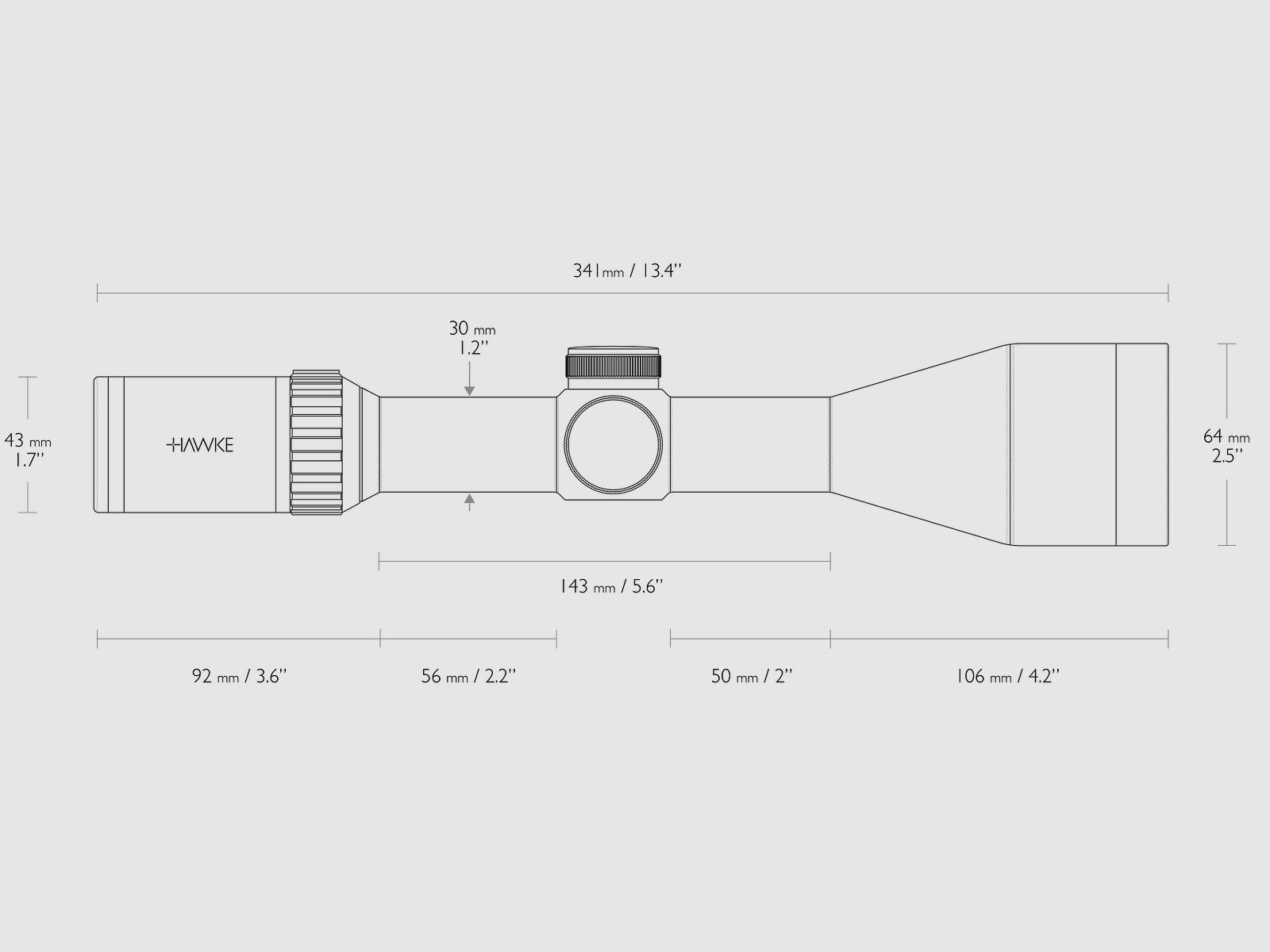 HAWKE 14275 Zielfernrohr VANTAGE 30 WA 3-12x56 L4A DOT