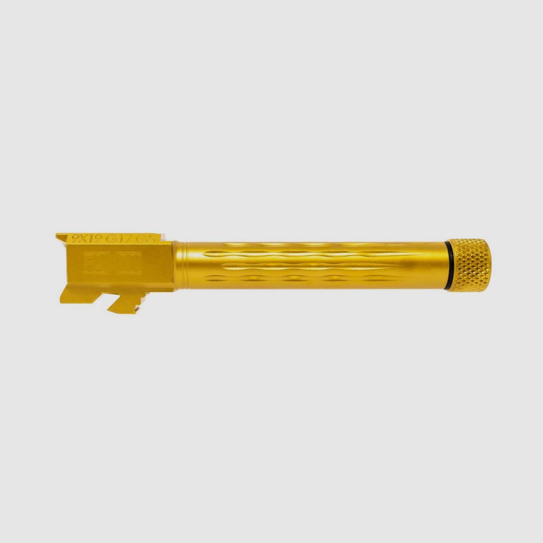 Faxon BarrelG17GEN5w/PatFlameFlut,1/10Twist,416-R,StressRelieved,TINPVD,TargetCrowned