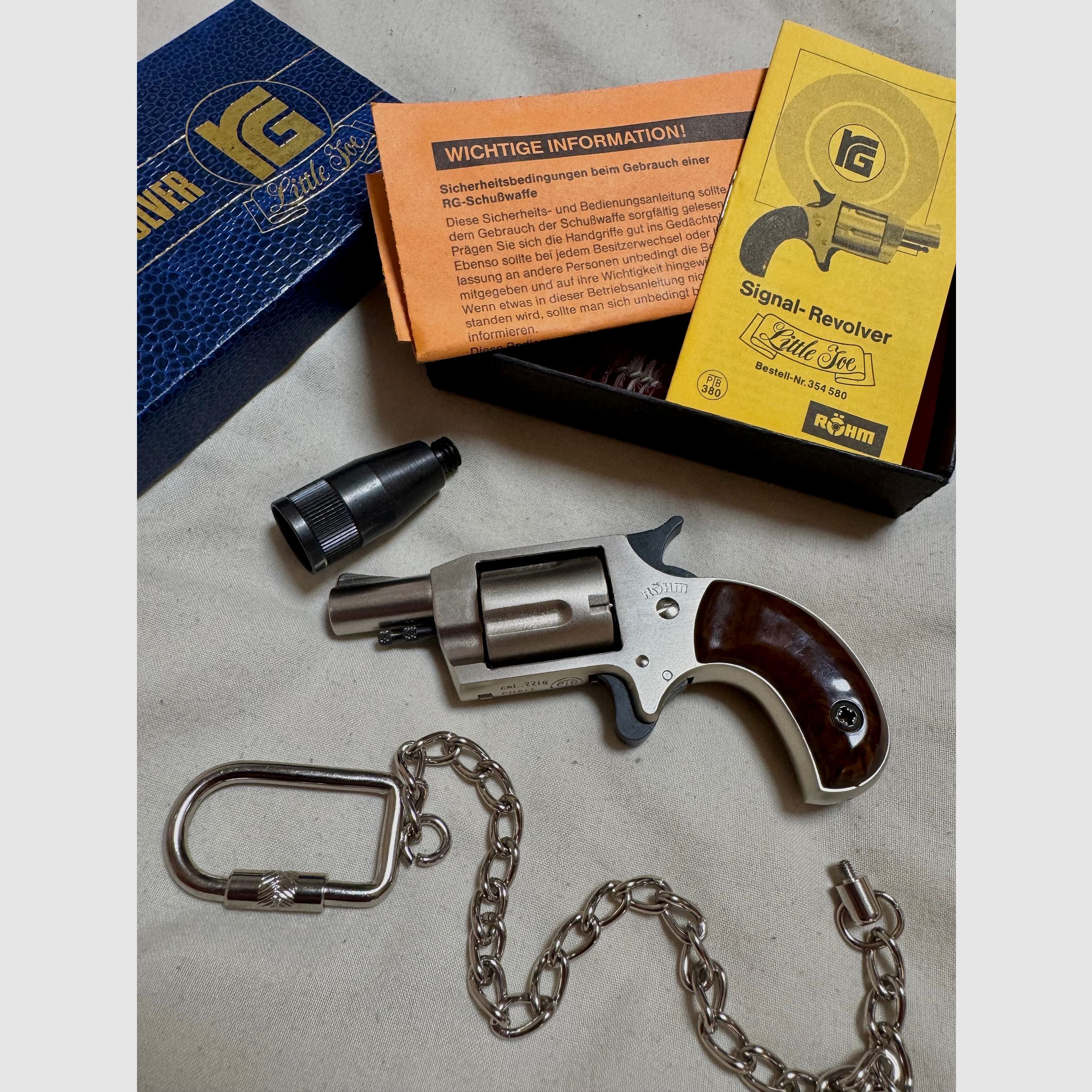 Röhm Little Joe niklowany - PTB 380 - Kaliber .22 long strzał ostrzegawczy