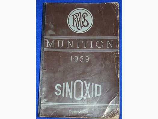 Katalog Munition RWS von 1939