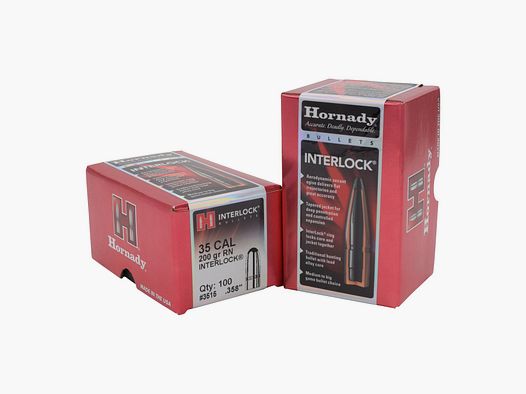 Hornady BULLETS .35/.358 200GR INTERLOCK RN – 100 Stk.