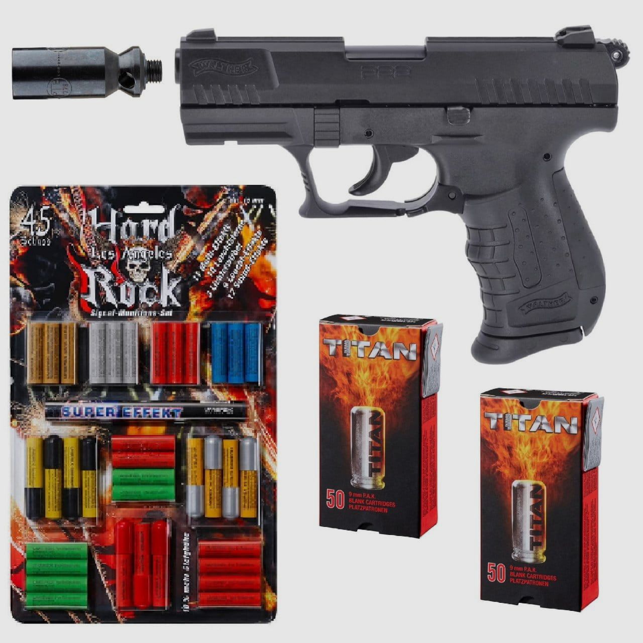Set di fuochi d'artificio Walther P22 Ready Pistola a salve grande