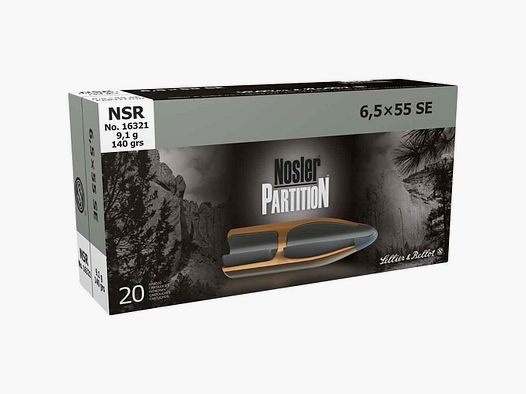 6,5x55 Nosler Partition 9,1g/140grs. Sellier & Bellot
