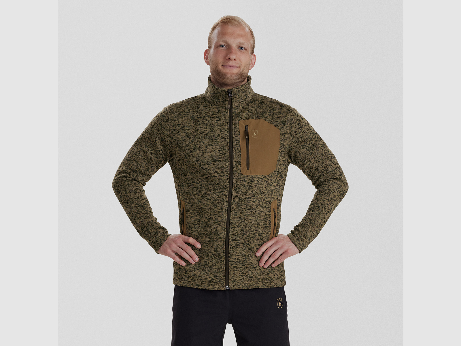Sarek knitted jacket - Butternut melange - Size: 2XL