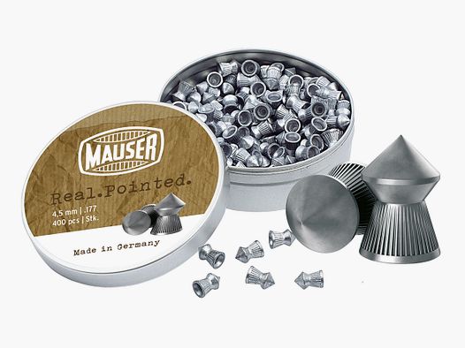 Diabolo Mauser à tête pointue rainuré 4,5 mm 400 pièces