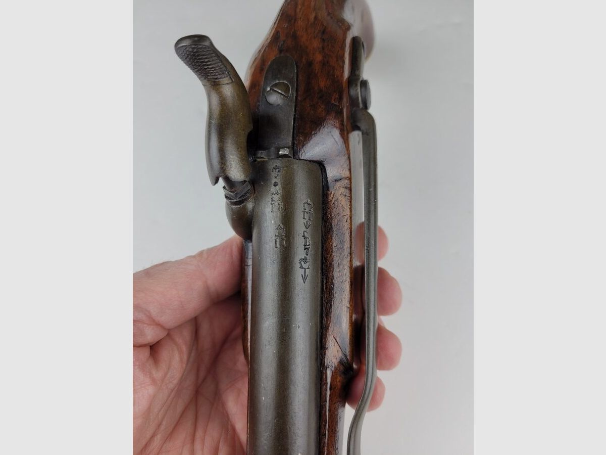 Zeldzame Britse marinepistool model 1849 met percussie – Vuurwapen uit 1850 – Victoriaanse tijdperk – Uitstekende staat, afbeelding 10 van 14